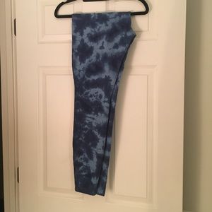 Lands End Blue Tie Dye Leggings